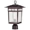 Nuvo Cove Neck Outdoor Large Post Lantern 1 Light Rustic Bronze Finish 60/5952 - alternate 2